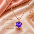 Rose Gold Purple Stone Pendent