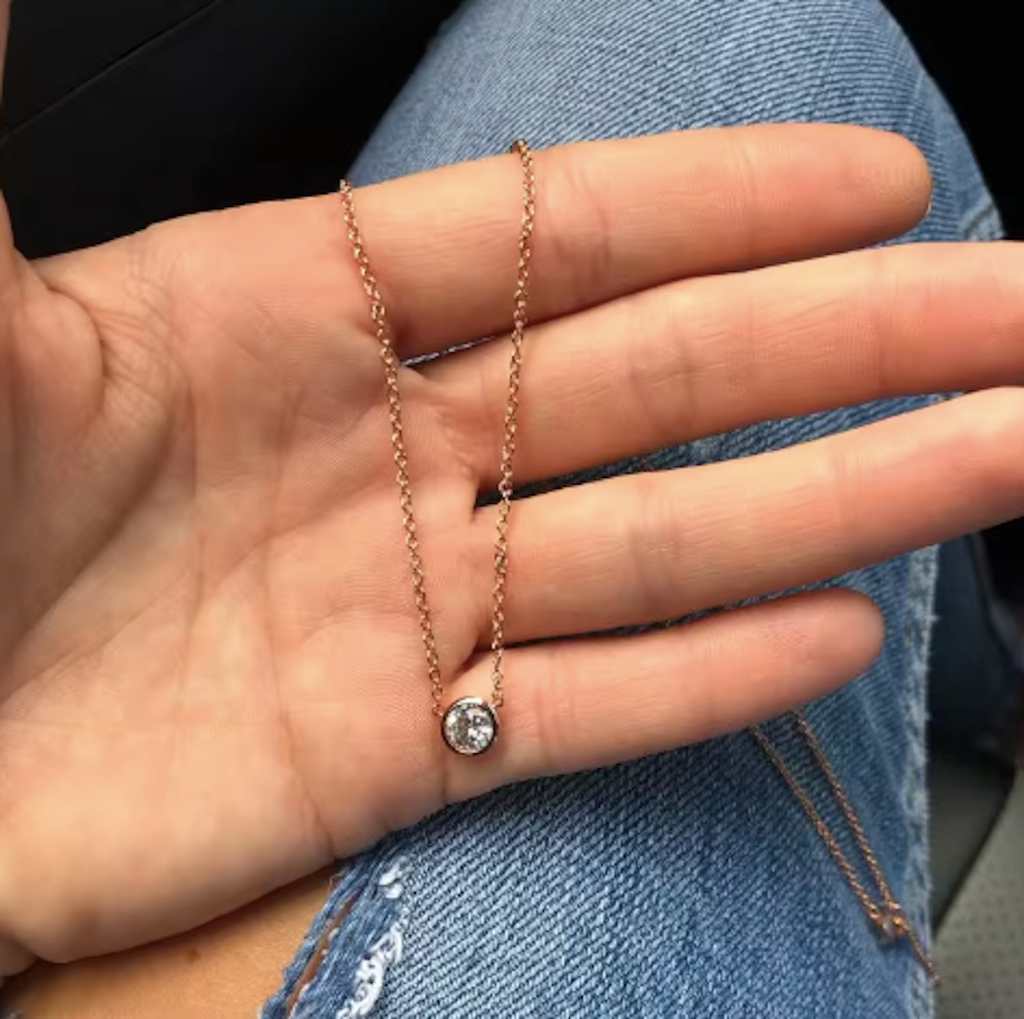 Rose Gold Solitaire Pendant