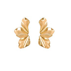 Nilu's Collection Gold Plated Leaf Pattern Earrings for Women & Girls| Anti Allergy| Anti Tarnish