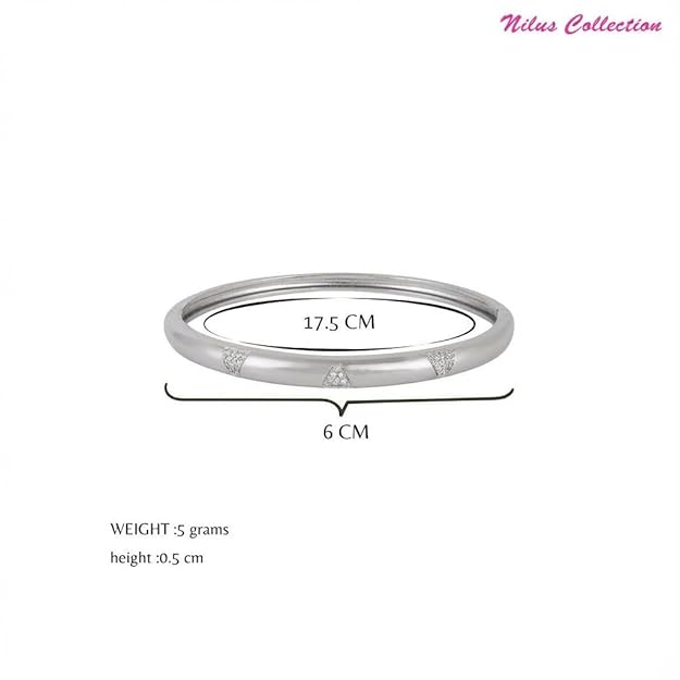 Silver Plated Kada Bracelet For Women And Girls