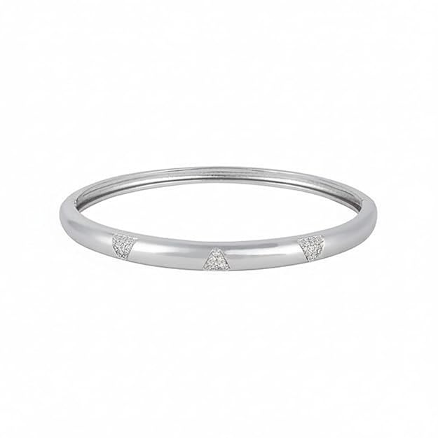 Silver Plated Kada Bracelet For Women And Girls