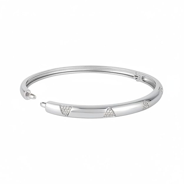 Silver Plated Kada Bracelet For Women And Girls