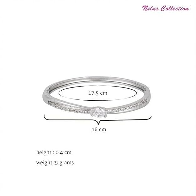 Silver Plated Kada Bracelet For Women And Girls
