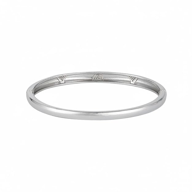 Silver Plated Kada Bracelet For Women And Girls