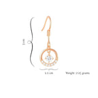 Rose Gold Circular Drop Earrings