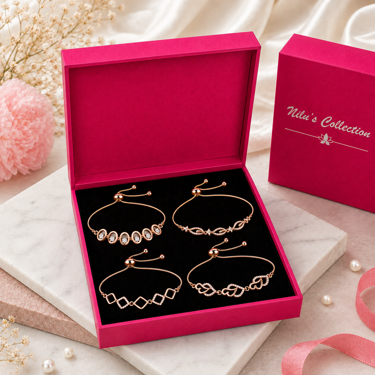 Rose Gold AD Forever Love Bracelet