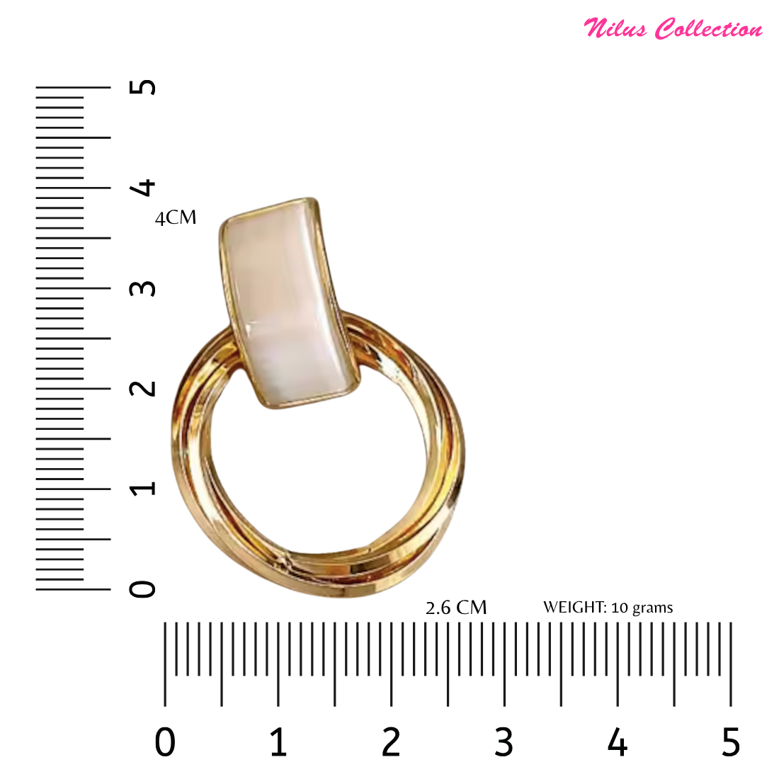 Elegant Gold Circle Earrings with Pearl Accent | gift for her | Gift For Women & girls