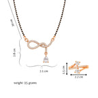 Rose Gold Link Mangalsutra & Ring Set