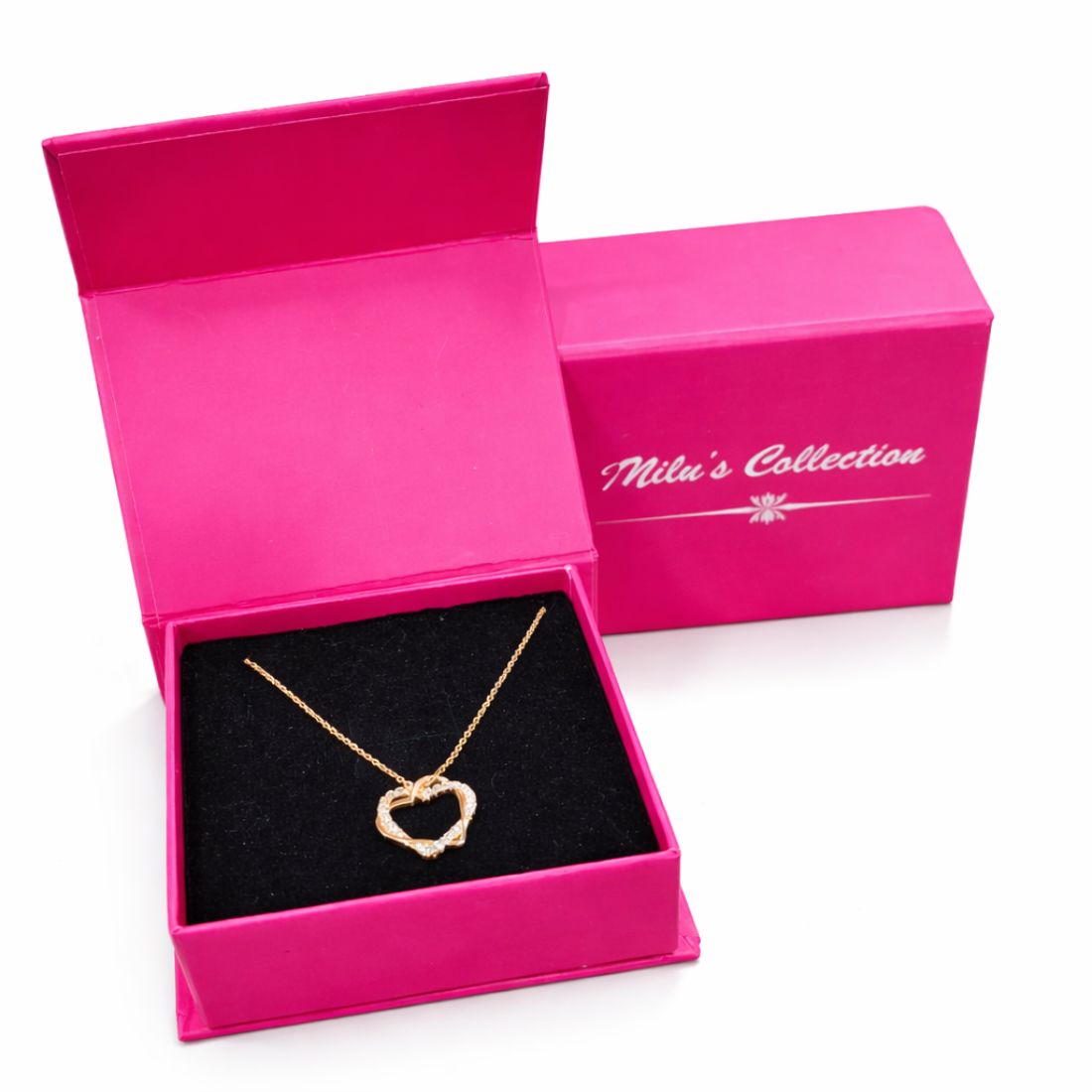 Gift Rose Gold Plated AD Jewelry Set with Earrings, Pendant & Ring For Women And Girls