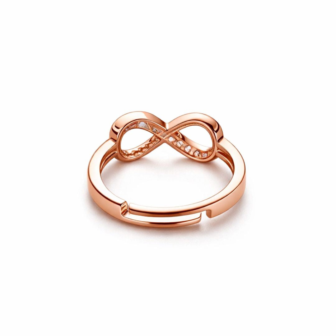 Rose Gold Plated Infinity Adjustable Ring