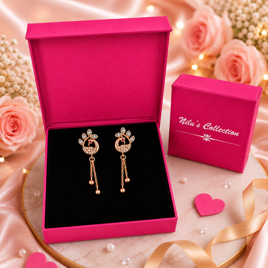 Rose Gold Jewelry Gift Set for Women