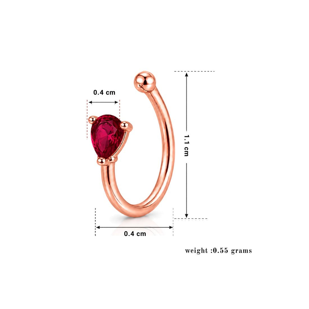 Rose Gold Non Piercing Nose Pin