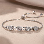 Silver Heart Infinity Bracelet