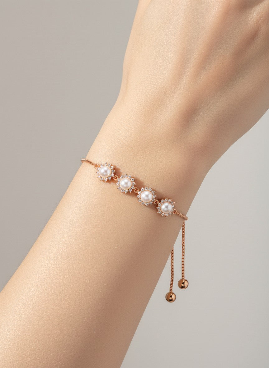 Rose Gold Pearl Bracelet