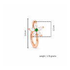 Rose Gold Floral Non-Piercing Nose Pin