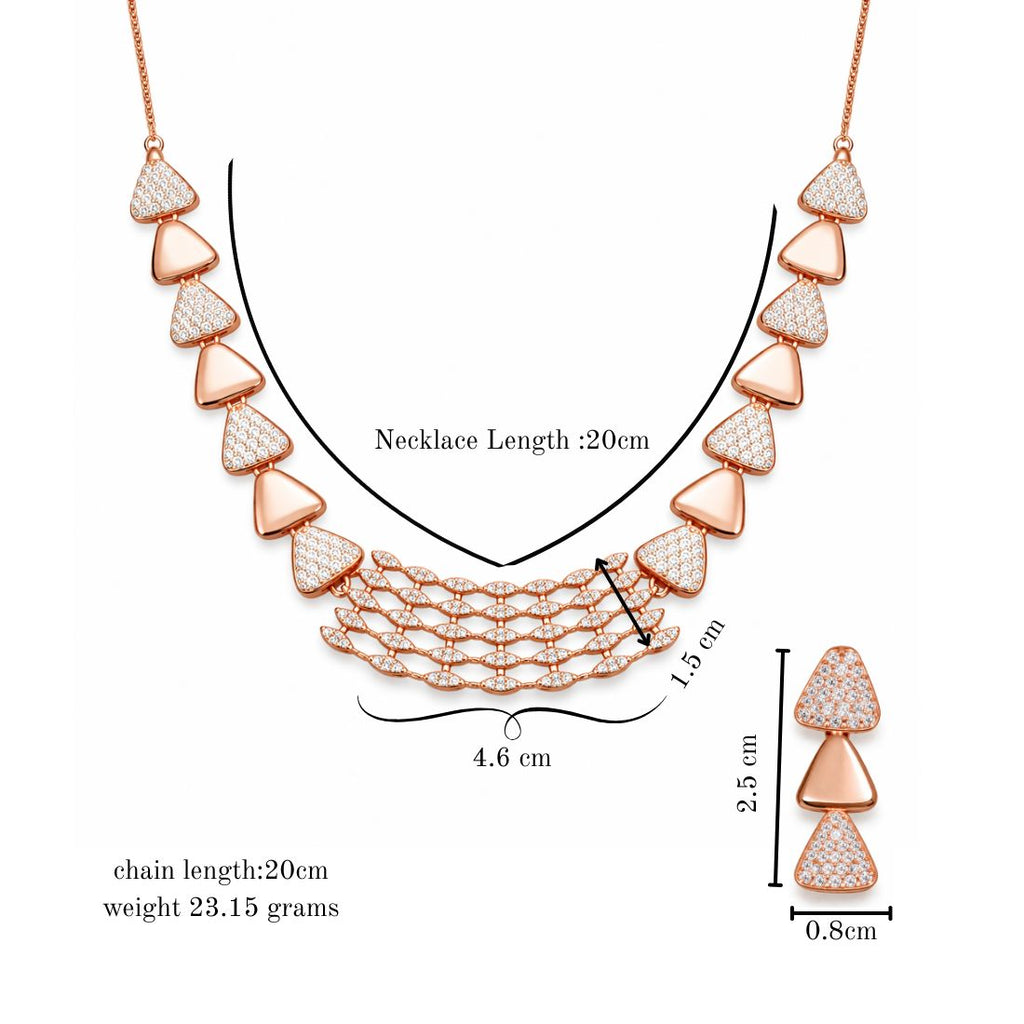Rose Gold Jewellery Set For Women