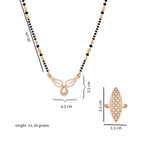 Rose Gold  Mangalsutra with Finger Ring