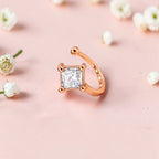 Rose Gold Square Cut Non Piercing Nose Pin