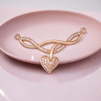 American Diamond Rose Gold Plated Designer Mangalsutra Pendant for Girls and Women (With Chain)