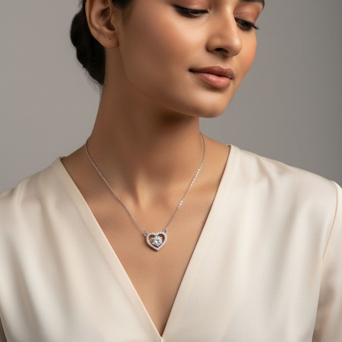 Silver Plated Heart Pendant