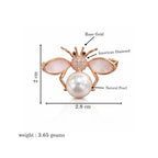 Rose Gold Bee Brooch Pin , Saree Pin