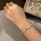 Rose Gold Plated Tulip Floral Bracelet | Bracelet Size :2.4-2.6 |