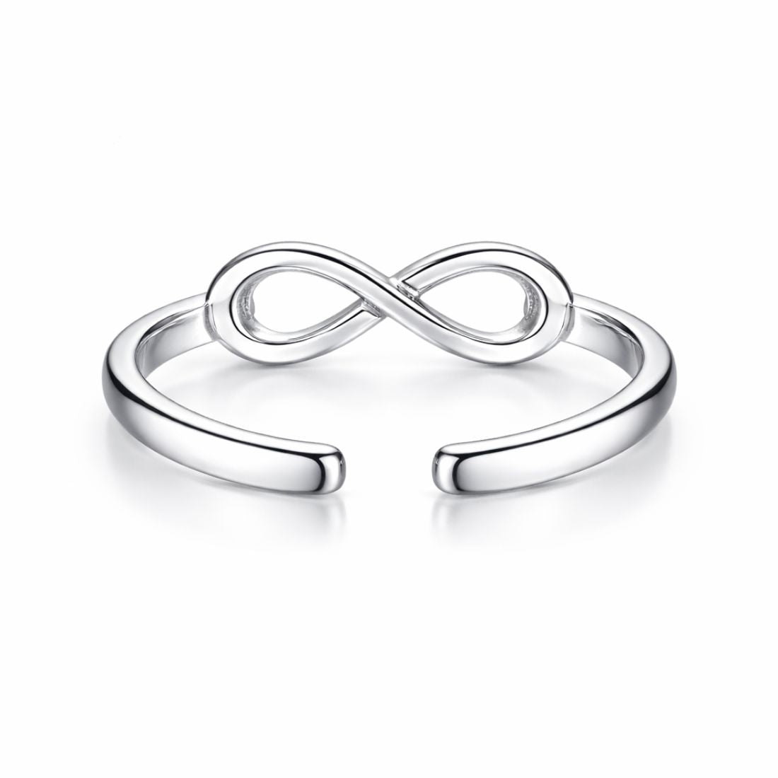Infinity Love Ring| Silver Plated American Diamond Infinity Adjustable Ring for Women And Girls