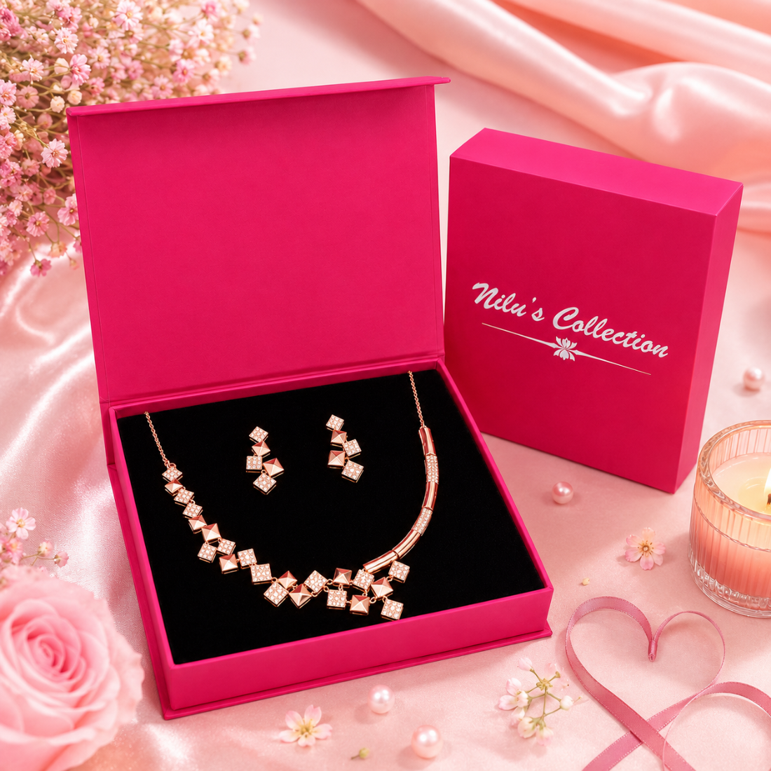 Rose Gold Gift Jewelry Set for Women