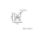 Silver Butterfly Stud Earrings