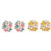 Floral bloom stud earrings