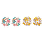 Floral bloom stud earrings