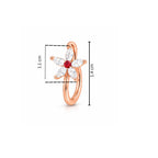 Rose Gold Floral Non-Piercing Nose Pin