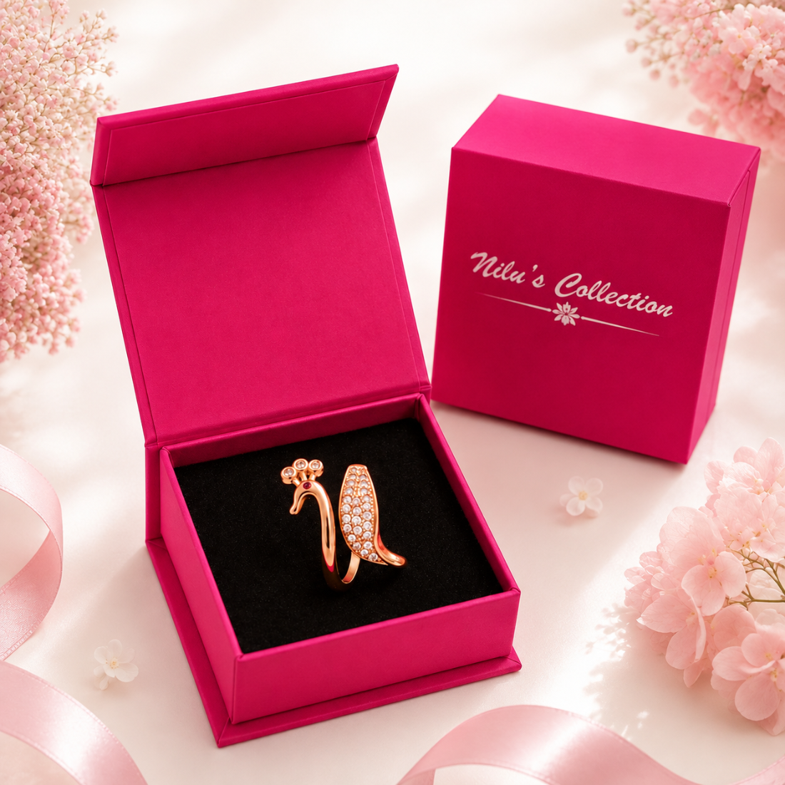 Rose Gold Party Wear Jewelry Gift Set