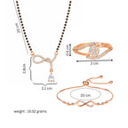Rose Gold Infinity Mangalsutra Set For Women