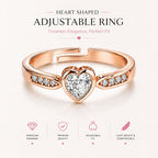 Rose Gold Heart Finger Ring