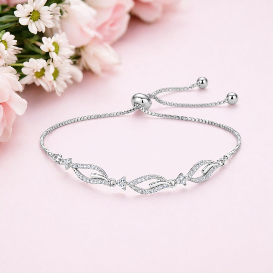 Silver Adjustable Bracelet for Women