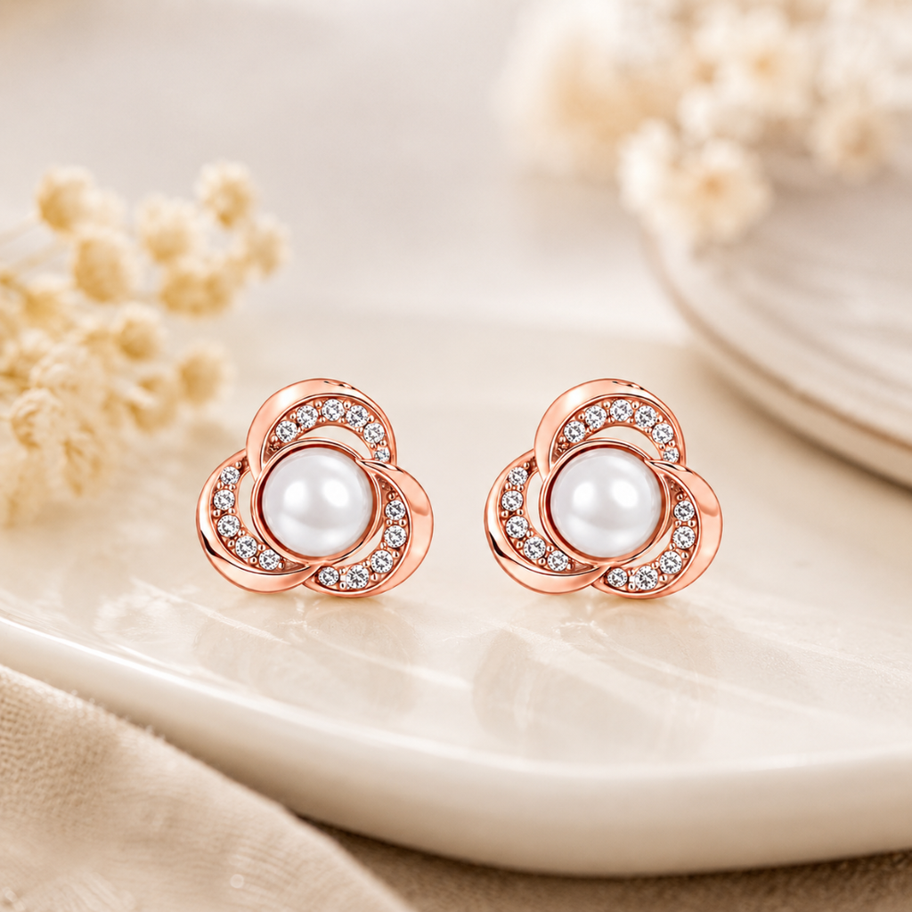 Pearl Stud Earrings for Women