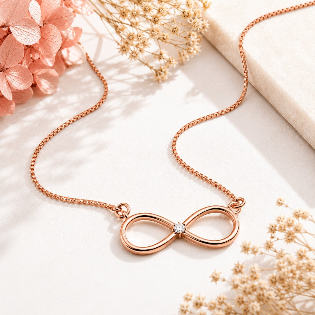 Rose Gold Plated Infinity Pendant