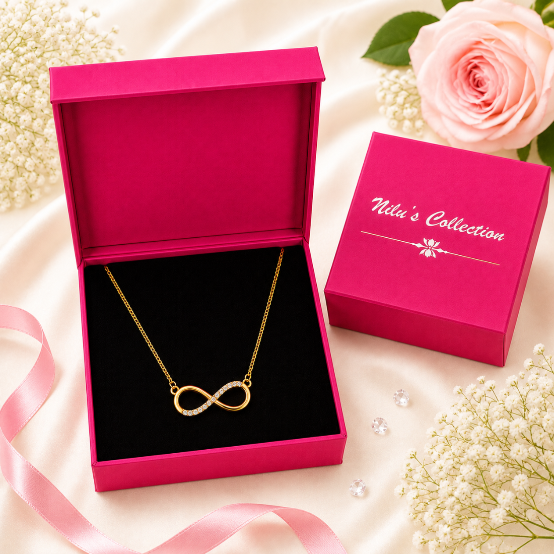 Gold Plated Infinity  jewellery set