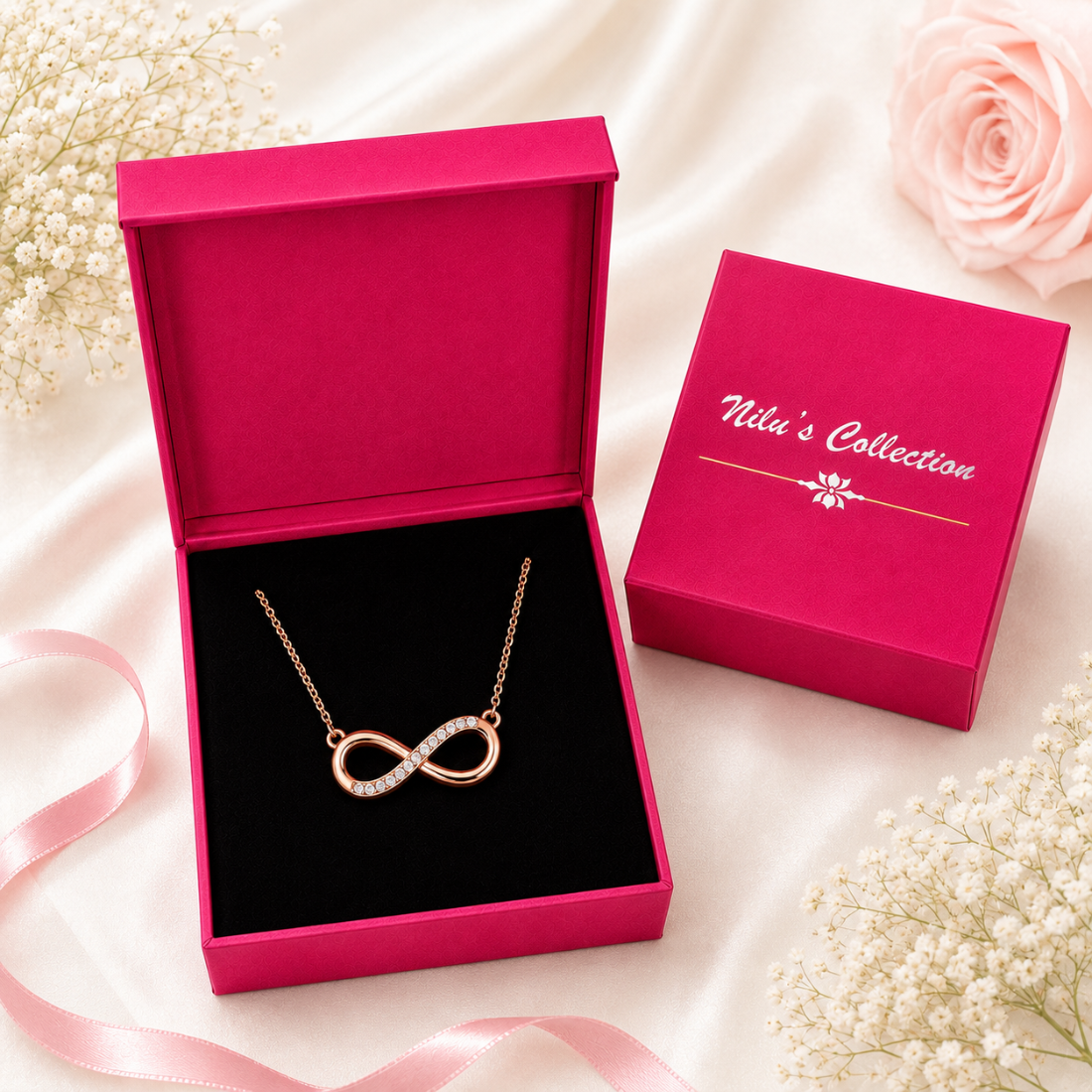 Rose Gold Infinity Jewellery set