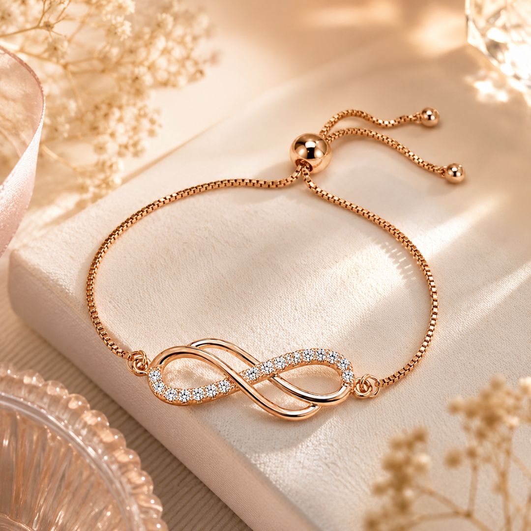 Rose Gold Infinity Bracelet