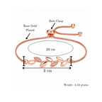Sleek Rose Gold Plated Leaf Bracelet