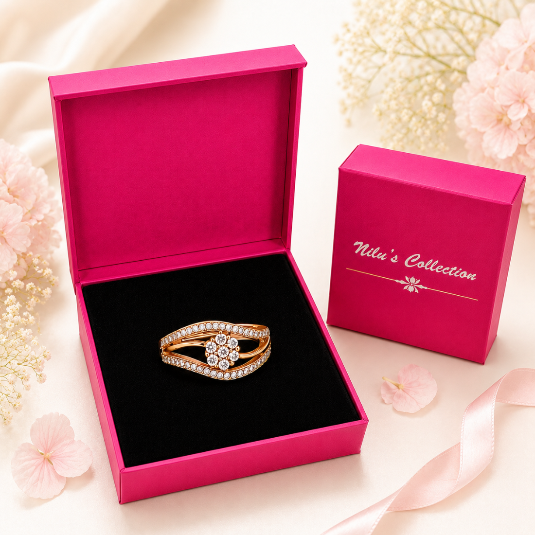 Rose Gold Infinity Jewelry Gift Set for Women