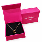 Gift Rose Gold Plated Star Pendant With Earrings And Ring For Women And Girls
