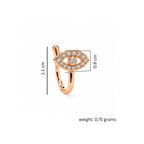 Rose Gold Non Piercing Evil Eye Nose Pin