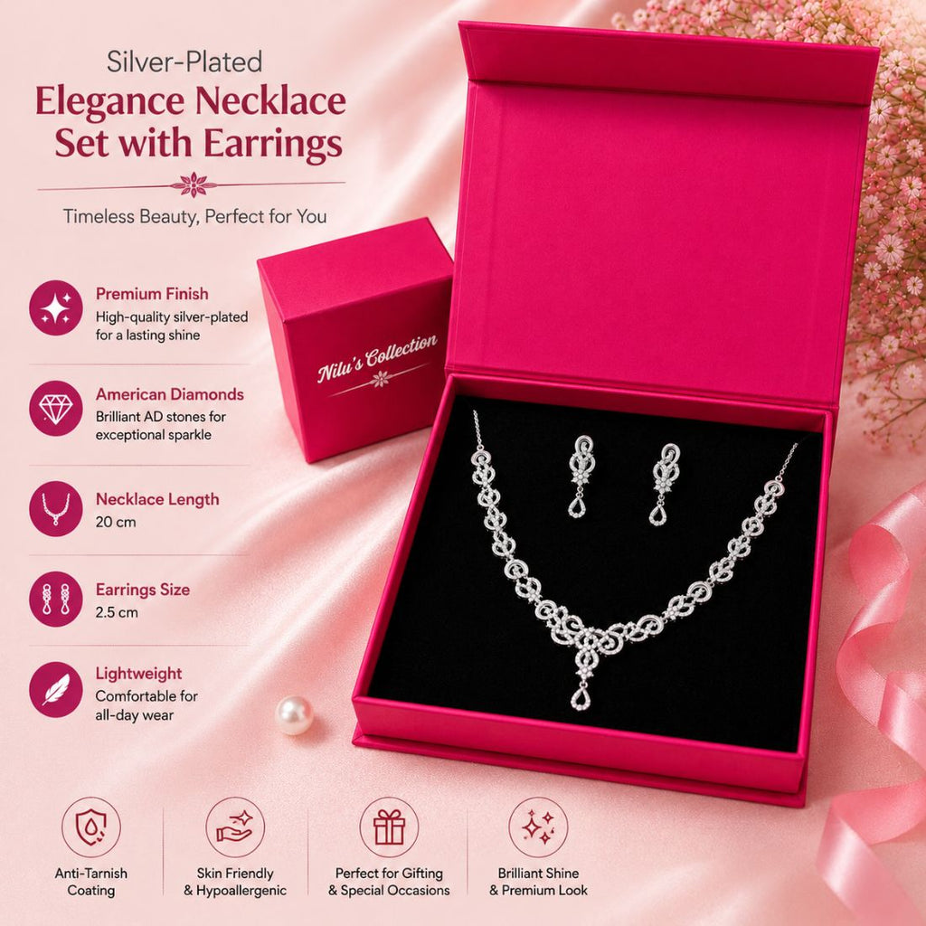 Silver Necklace Set for Women