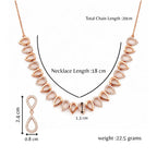 Rose Gold Plated Teardrop Necklace Set
