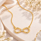 Gold Plated Infinity Pendant For Women