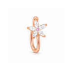Rose Gold Floral Non Piercing Nose Pin