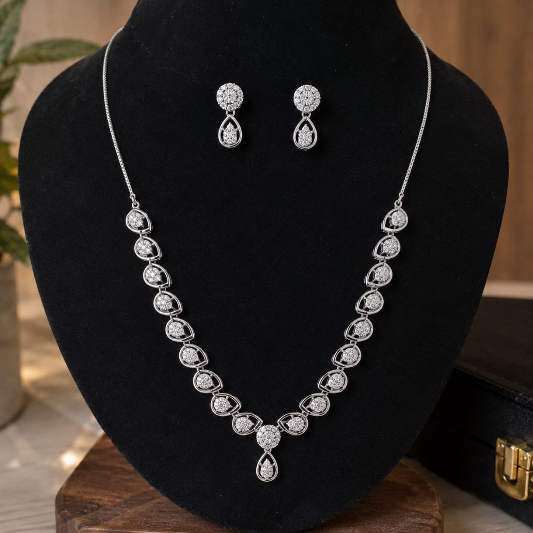 Silver Necklace Set for Women